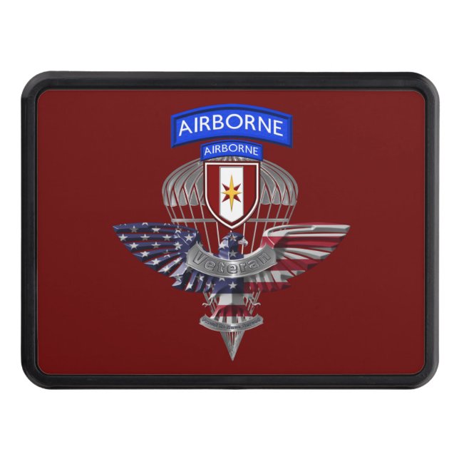 44th Medical Brigade “Dragon Medics” Veteran Hitch Trailer Hitch Cover (Front)