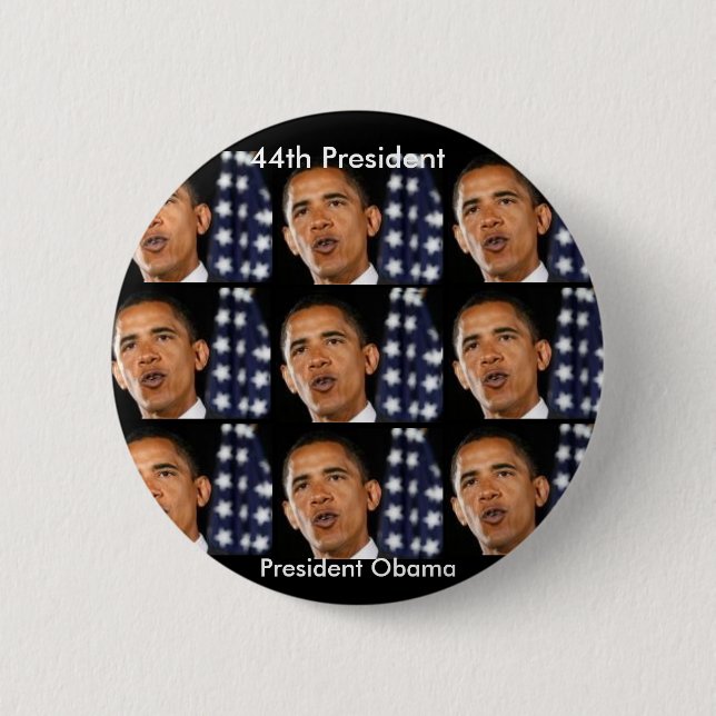 44th president Elect< Obama 2 Inch Round Button (Front)