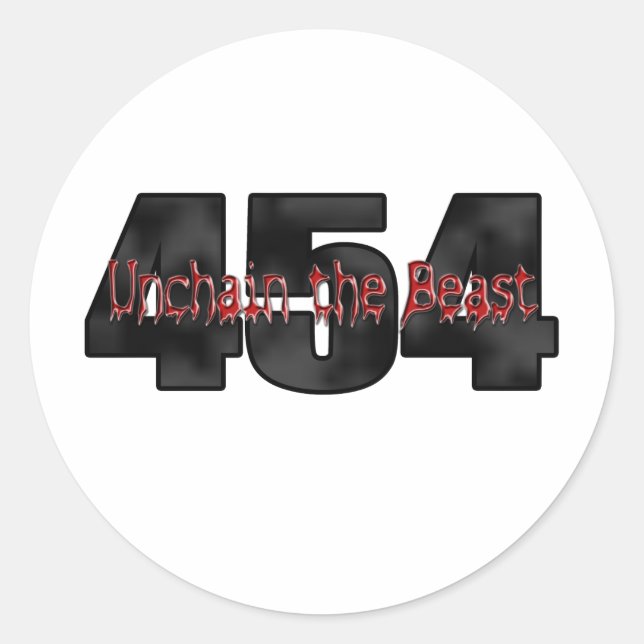 454 Big Block Beast Classic Round Sticker (Front)