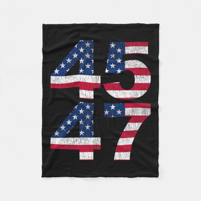 45 47 2024 President Vintage  Fleece Blanket (Front)