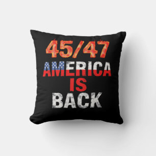 45/47 America is Back Show Your American Pride Throw Pillow