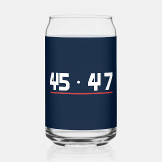45 47 Classics Navy Red Two-Sided Can Glass
