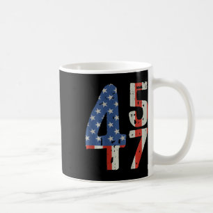 45 47 Trump 2024 American Flag (on Back) Coffee Mug
