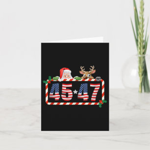 45 47 Trump 2024 Christmas 45 And 47 Santa Claus  Card