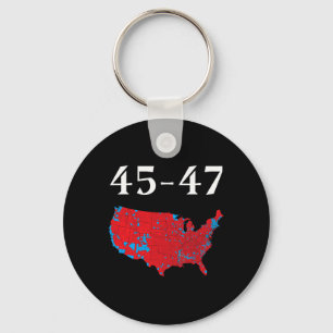 45 47 Trump Election Map 2024  Keychain