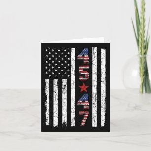 45 47 Trump President Inauguration Usa Retro Trump Card