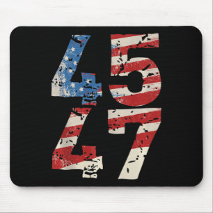 45 47 Trump Support American Flag Reelection Repub Mouse Pad