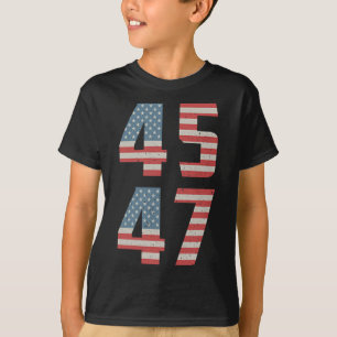 45 47 Trump Vintage Retro Usa Flag 2024 President T-Shirt