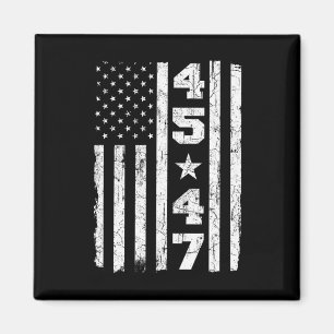 45 47 Trump Vintage Usa Flag 2024 President Electi Magnet