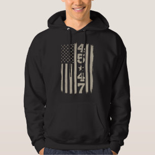 45 47 Trump Vintage USA Flag 47th President Hoodie