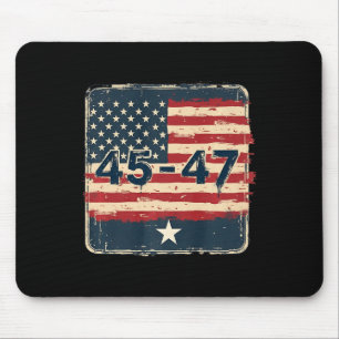 45 47 Trump Vintage Usa Flag  Mouse Pad