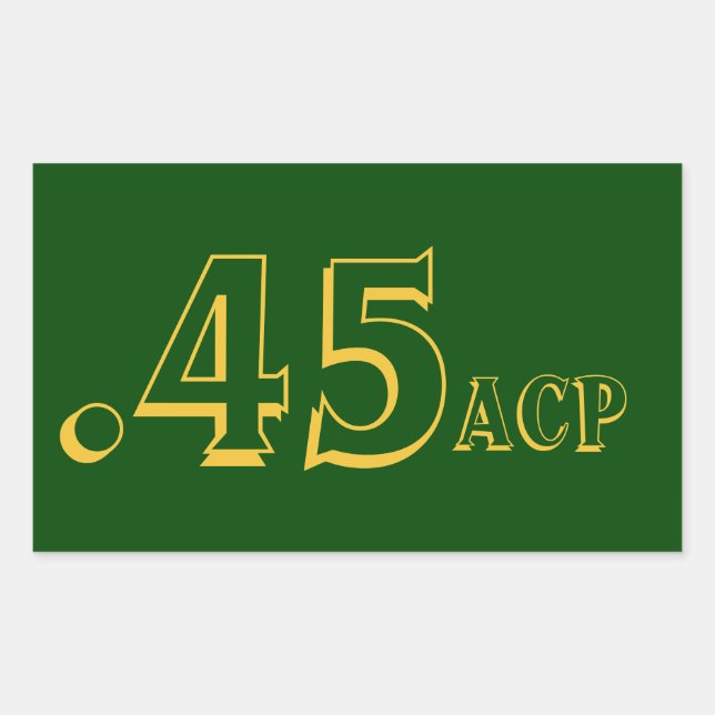 .45 Acp Ammo Sticker (Front)