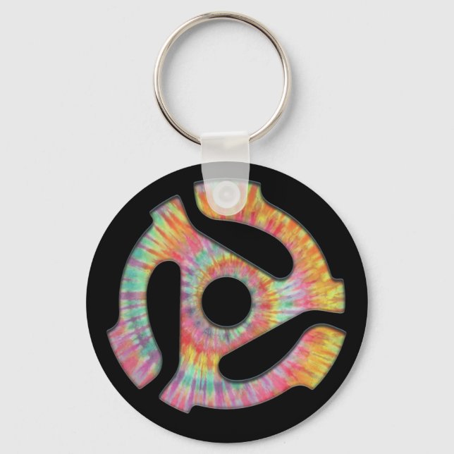 45 Adapter Tie-Dye Keychain (Front)