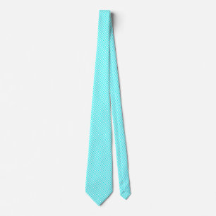 45 Deg White and Cyan Blue Lines II Tie