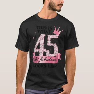 45 & Fabulous I Pink White Party Group Candid Phot T-Shirt