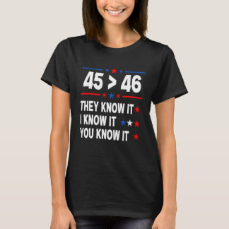 45 Is Greater Than 46 Tee They Know It I Know It Y