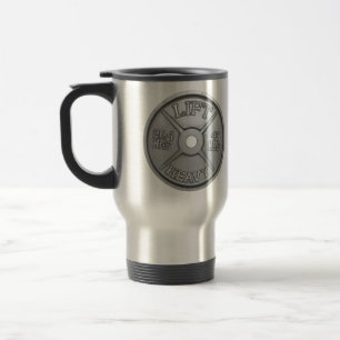 45 LBS Barbell Plate - LIFT HEAVY Travel Mug