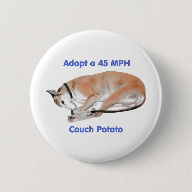 45 mph Couch Potato 2 Inch Round Button (Front)