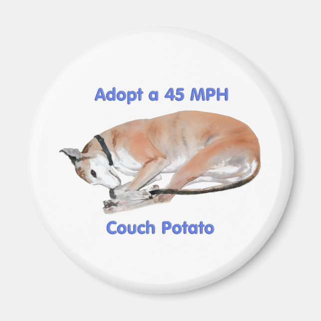 45 mph Couch Potato Magnet (Front)