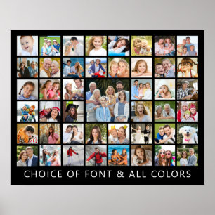 45 Photo Collage Personalized Custom Poster