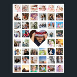 45 Photo Collage Personalized With Heart Poster<br><div class="desc">Create a Photo Collage Personalized poster from Ricaso - add 45 individual photos to make a photo collage with heart detail</div>