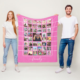 45 Photo Collage  Unique Personalized DIY Custom Fleece Blanket