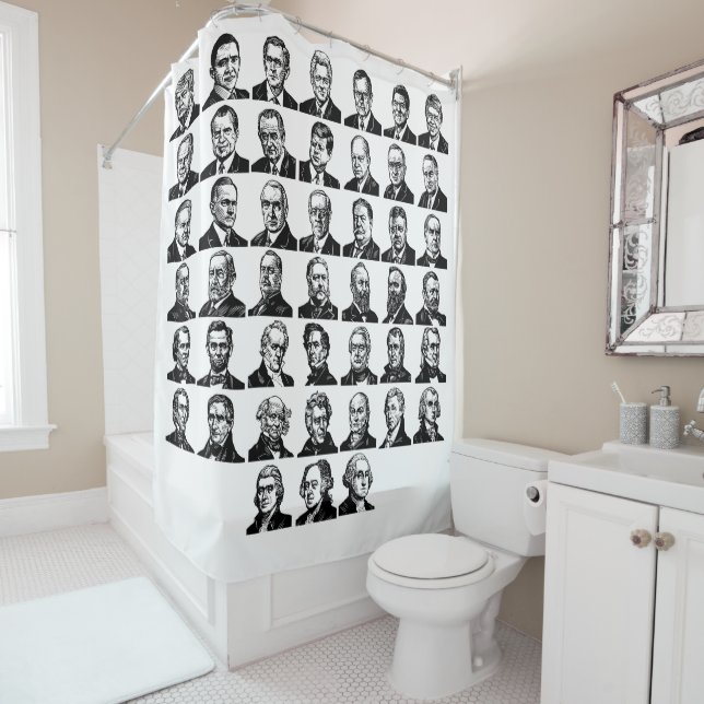45 présidents rideau de douche (En situation)