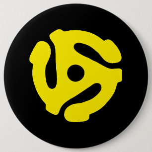 45 Record Adapter 6 Inch Round Button