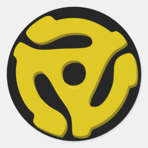 45 Record Adapter Classic Round Sticker