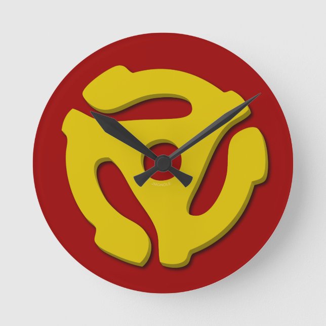 45 record adapter round clock (Front)