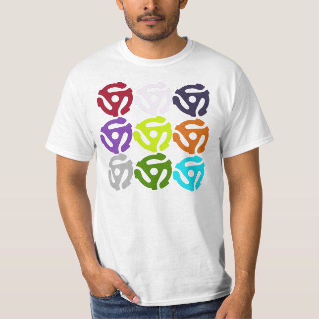 45 Record Disc Adapters -- T-Shirt (Front)
