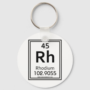 45 Rhodium Keychain