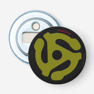 45 rpm Adapter Button Bottle Opener