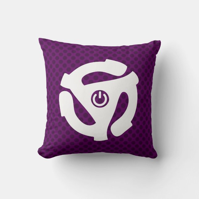 45 RPM Power Adapter Throw Pillow (Front)