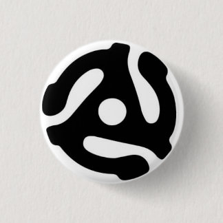 45 RPM record adapter 1 Inch Round Button
