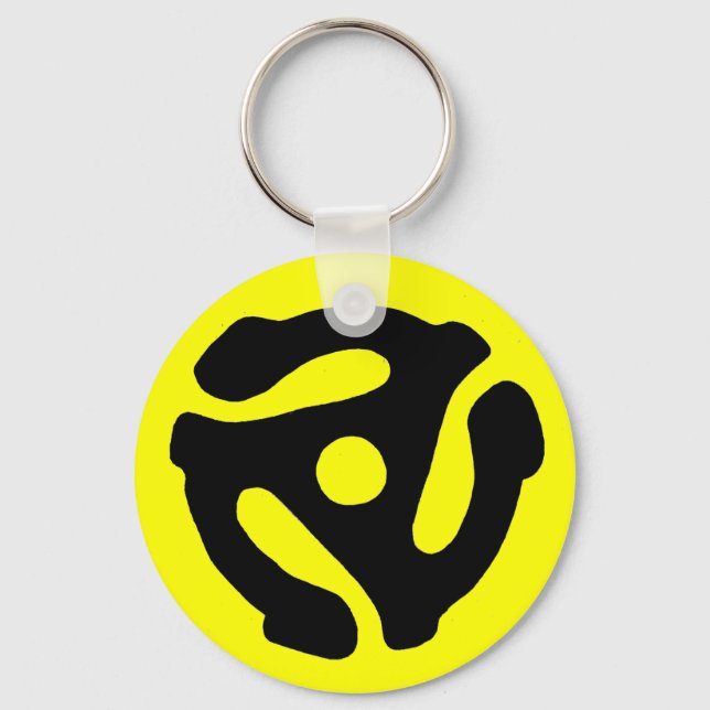 45 RPM Record Adapter Keychain (Front)