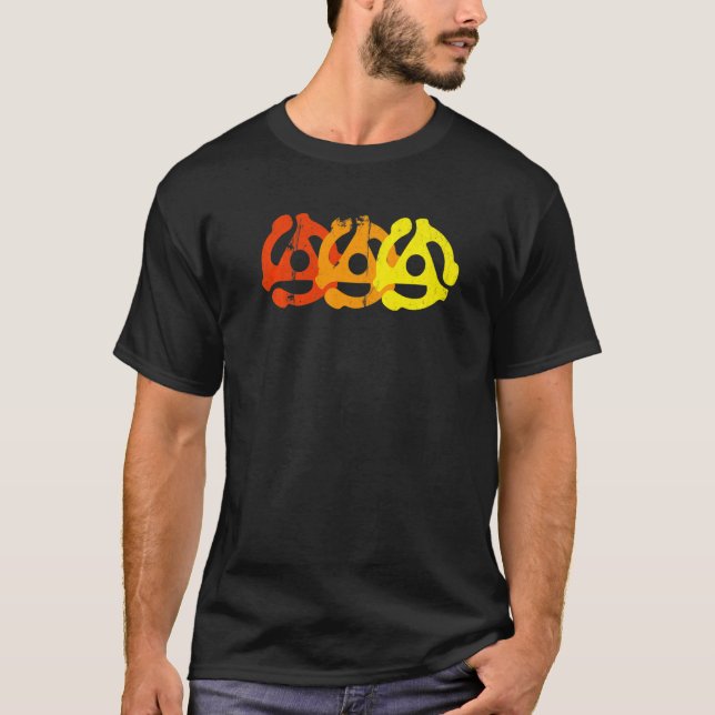 45 RPM Record Adapters Turntable Retro Vinyl DJ Gi T-Shirt (Front)