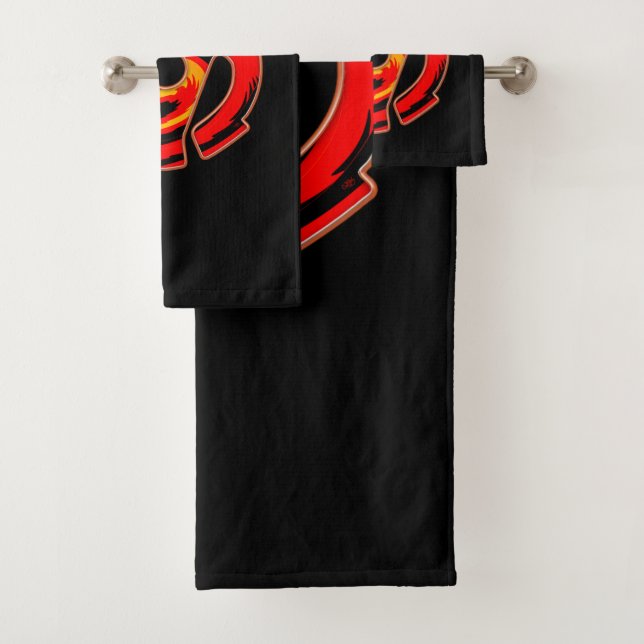45 RPM Spider  Bath Towel Set (Insitu)