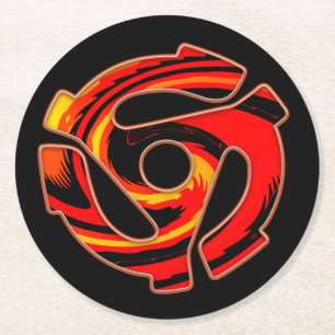 45 RPM Spider Round Paper Coaster