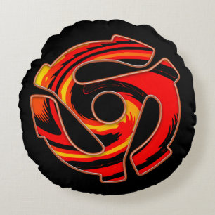 45 RPM Spider Round Pillow