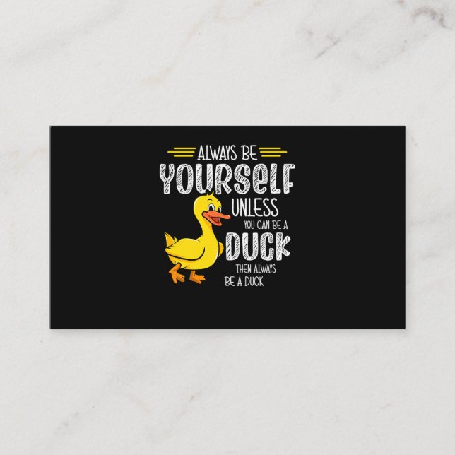 45.Rubber duck for a Duck Lovers Business Card (Front)