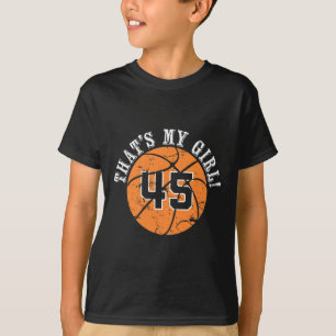 45 Sketll Player That's My Girl Cheer Mom Dad Team T-Shirt
