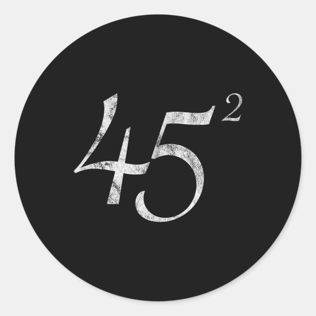 45 Squared President Trump 2020 Second Term Gift  Classic Round Sticker (Front)