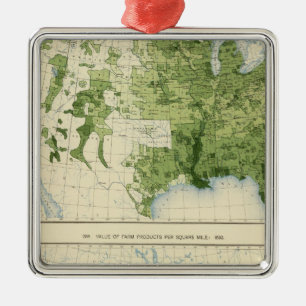 45 Value farm products 1890 Metal Ornament