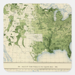 45 Value farm products 1890 Square Sticker