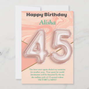 45 year old girls Happy Birthday card