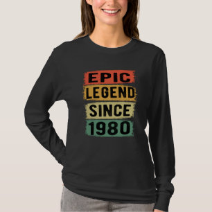 45 Years Old Bday 1980 Epic Legend 45th Birthday T-Shirt