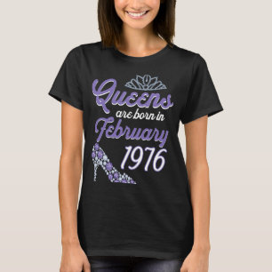 45 Years Old Bday February 1976 45Th Birthday Wome T-Shirt