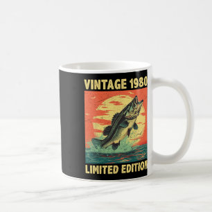 45 Years Old Gift 1980 Fishing Fisherman Fish 45th Coffee Mug