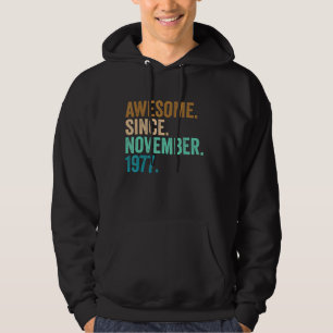 45 Years Old Gifts Awesome Since November 1977 45t Hoodie